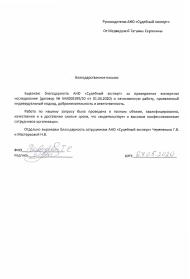 Благодарственное письмо от Медведевой Т.С.